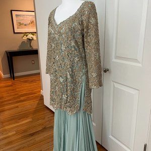 Mint Green Designer Sharara